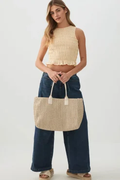 Braided Straw Tote