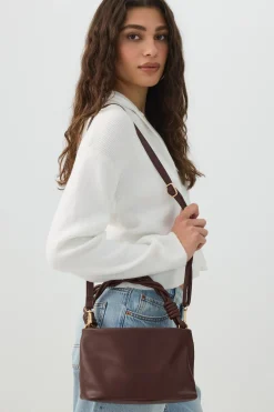 Braided Top Handle Shoulder Bag