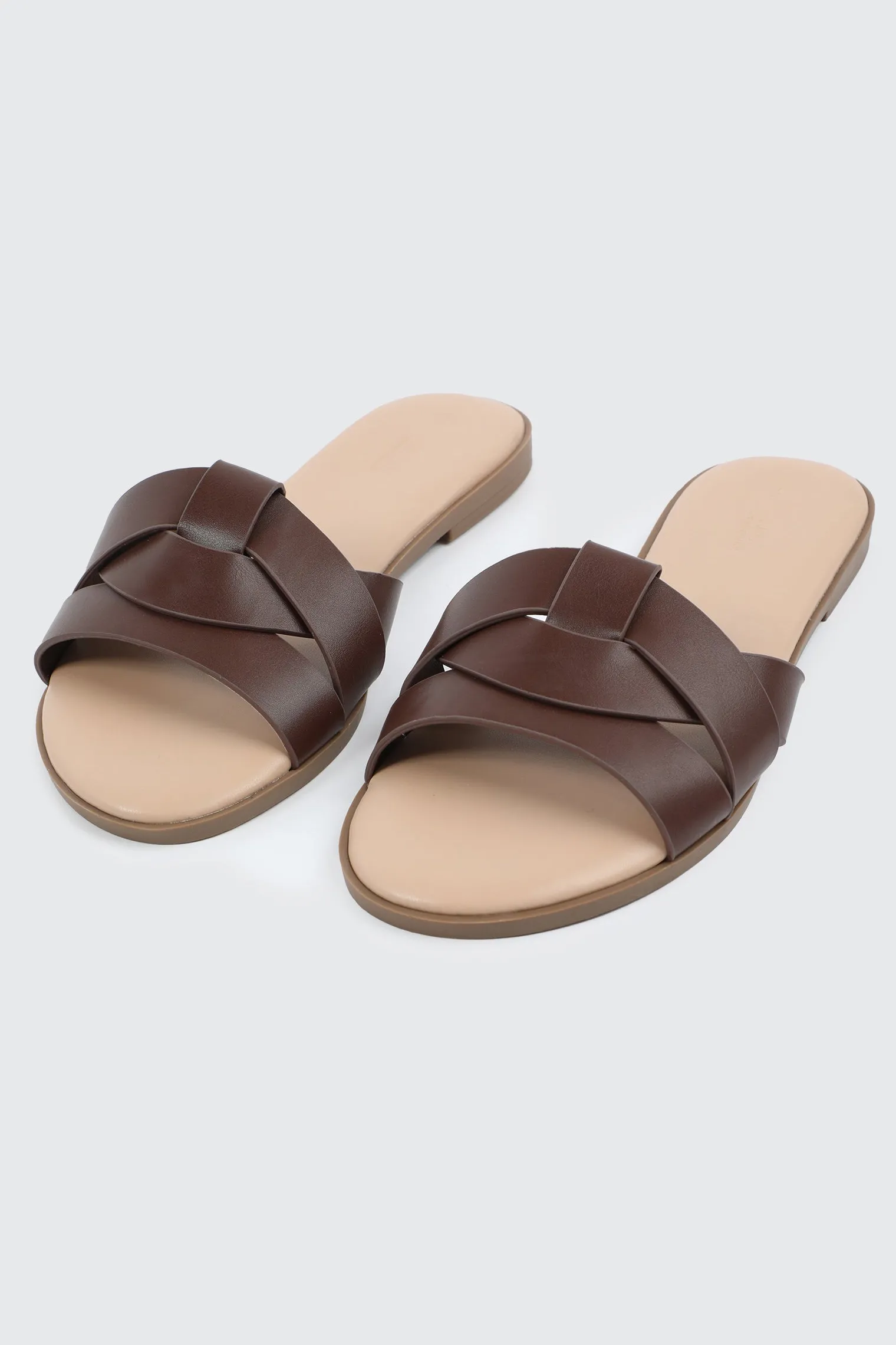 Braided Vamp Flat Sandals