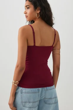 Bustier Look Lace Tank Top