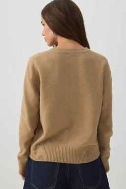 Button-Front Sweater Cardigan