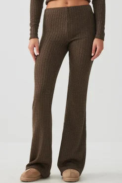 Cable Knit Flare Pants