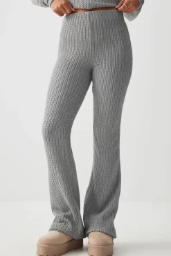 Cable Knit Flare Pants