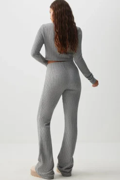 Cable Knit Flare Pants