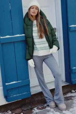 Cable Knit Flare Pants