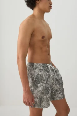 Camouflage Print Swim Trunks