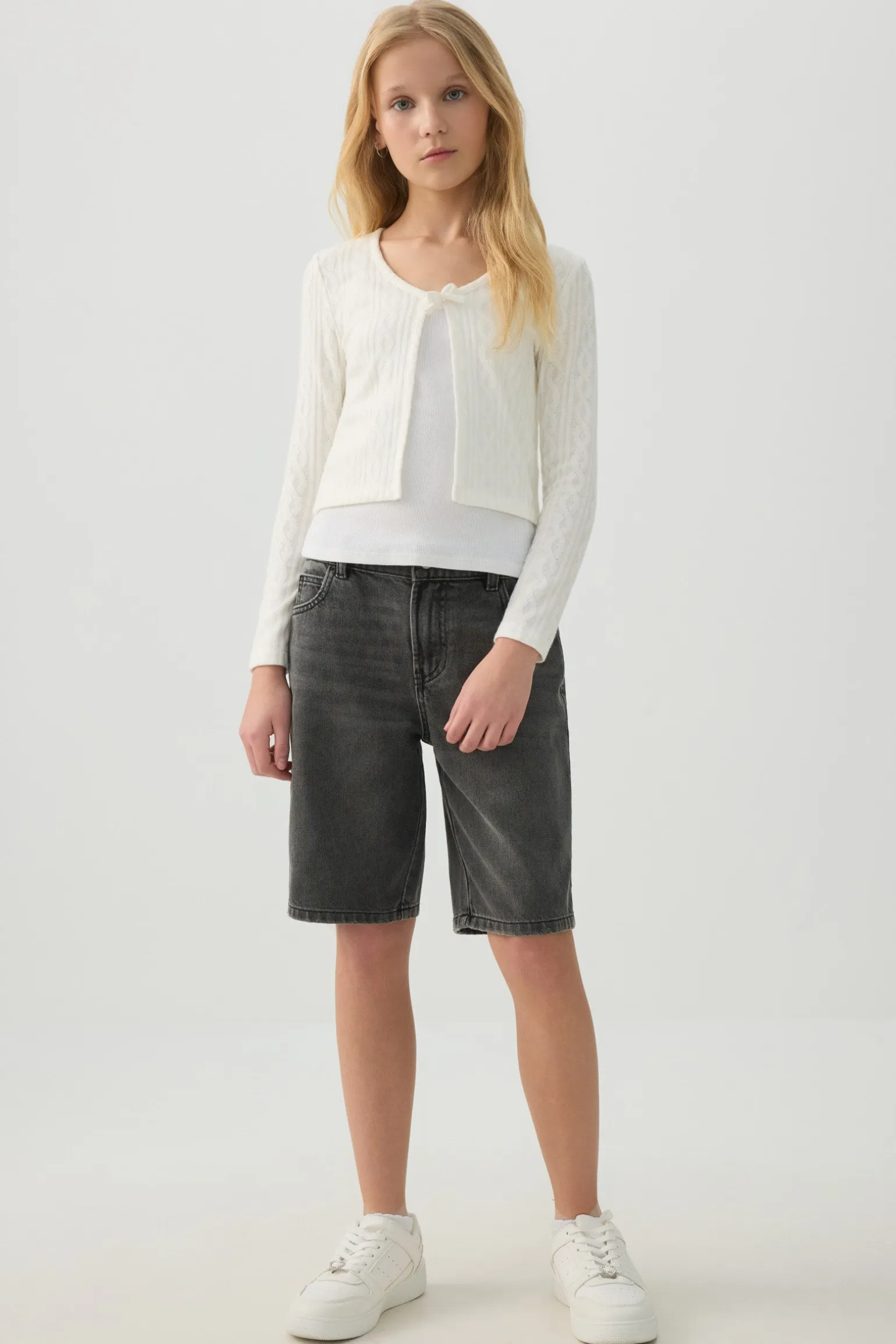 Cardigan with Bow Detail