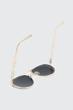 Chain-Link Aviator Sunglasses