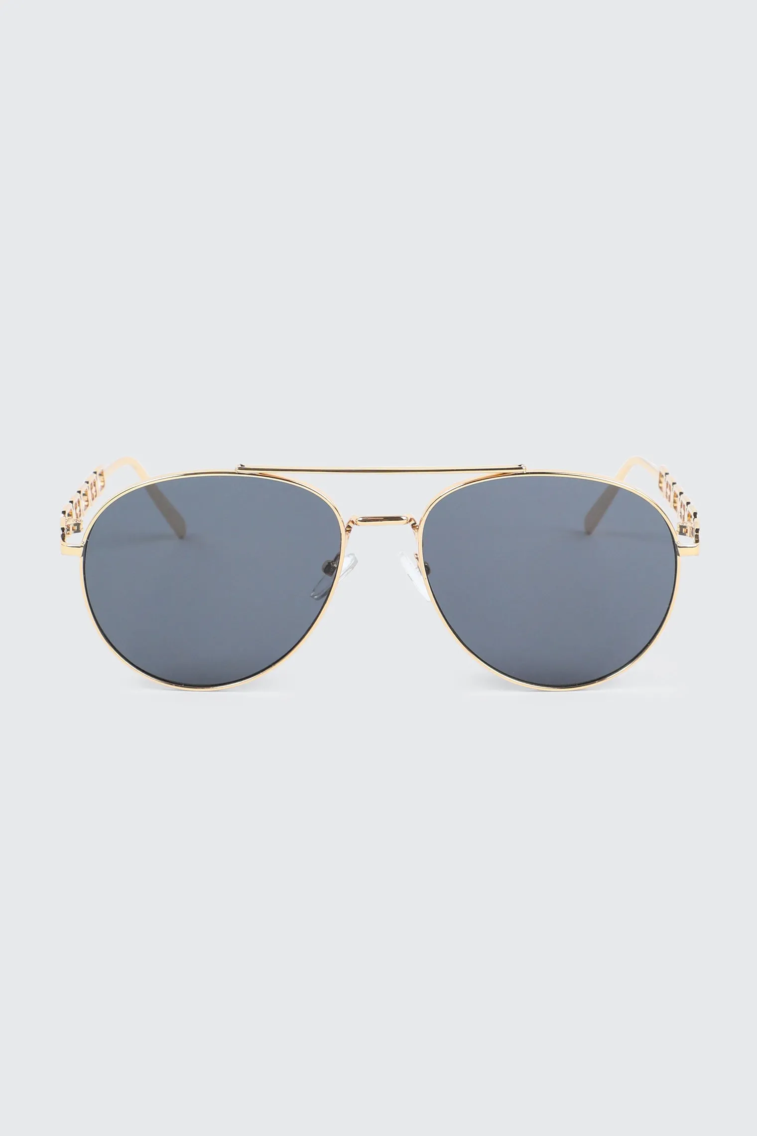 Chain-Link Aviator Sunglasses