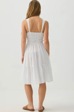 Chiffon Midi Tiered Dress