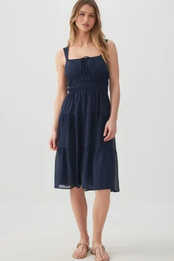 Chiffon Midi Tiered Dress