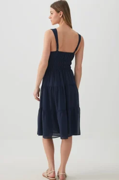 Chiffon Midi Tiered Dress