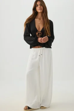 Chiffon Tie Front Top