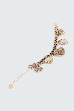 Chunky Heart Charm Bracelet