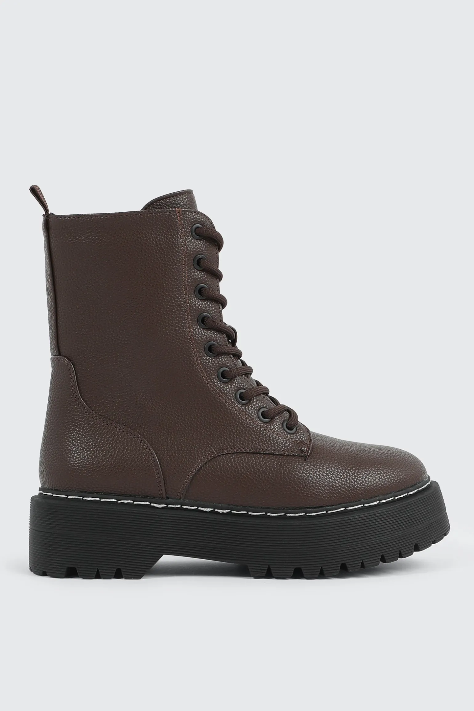 Chunky Lace Up Ankle Boots
