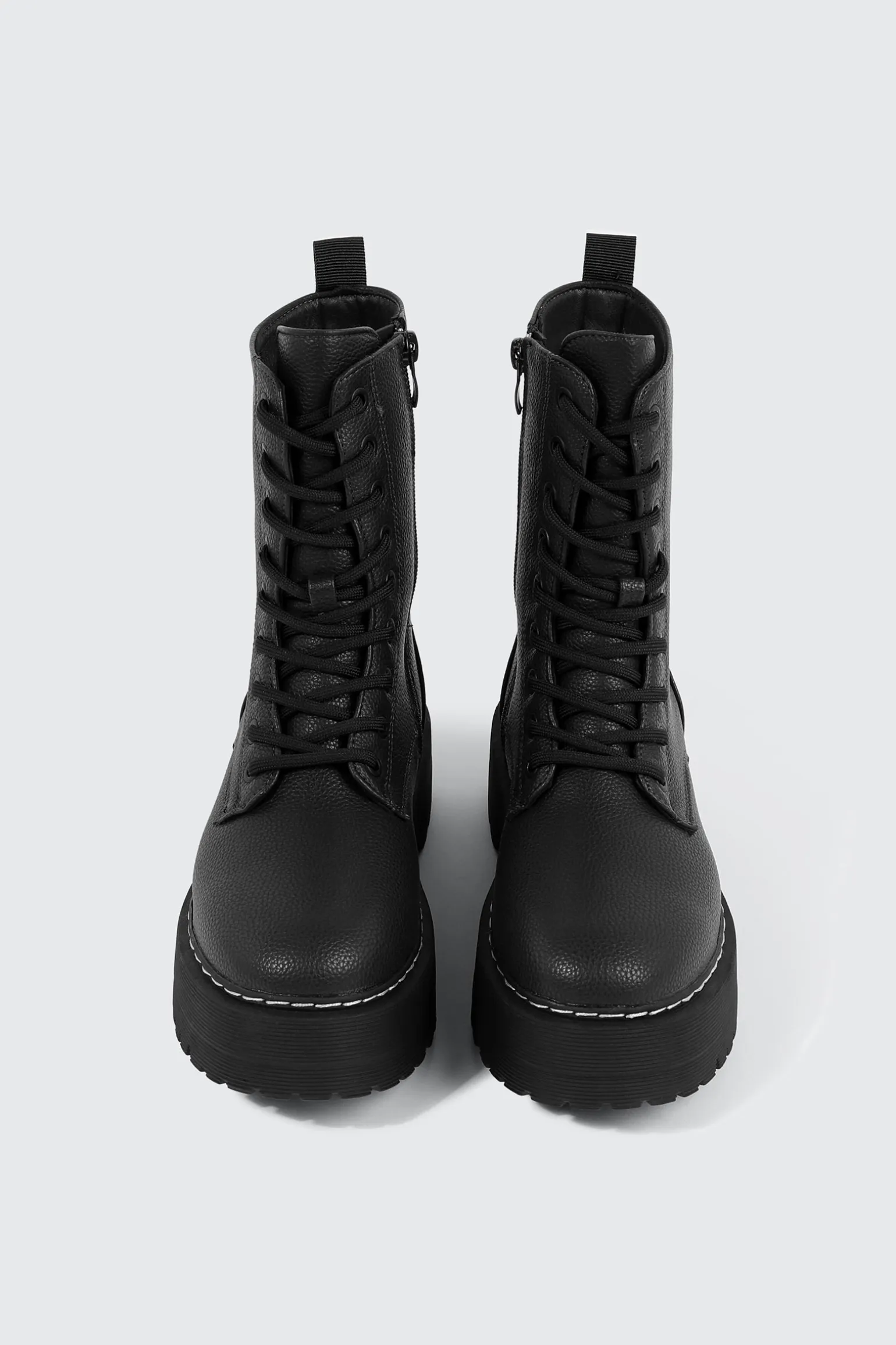 Chunky Lace Up Ankle Boots