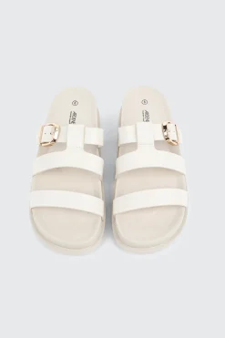 Chunky Slides with Buckle Detail