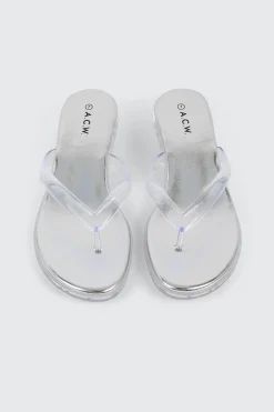 Clear Mule Kitten Heels