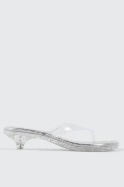 Clear Mule Kitten Heels