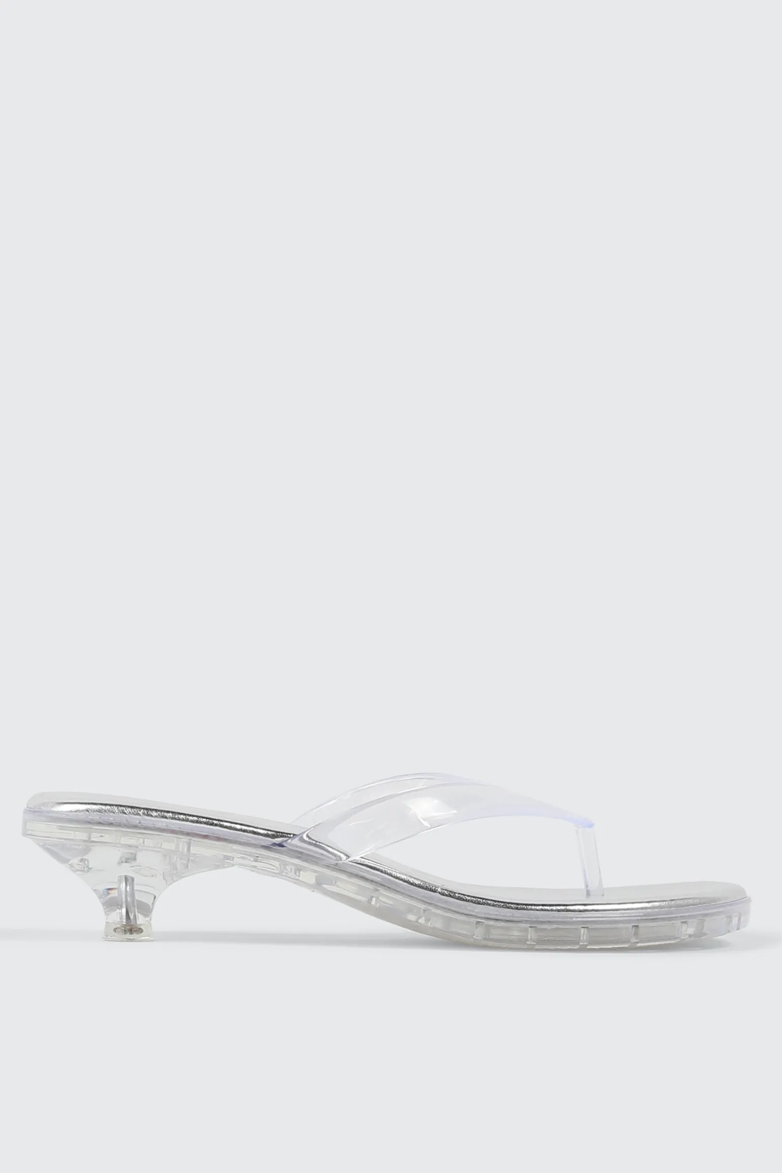 Clear Mule Kitten Heels