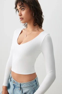Contour V-Neck Long Sleeve T-Shirt