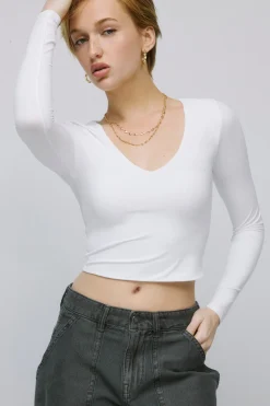 Contour V-Neck Long Sleeve T-Shirt