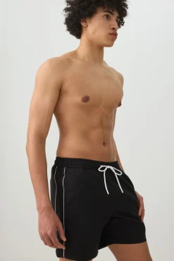 Contrast Piping Swim Trunks