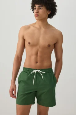 Contrast Piping Swim Trunks