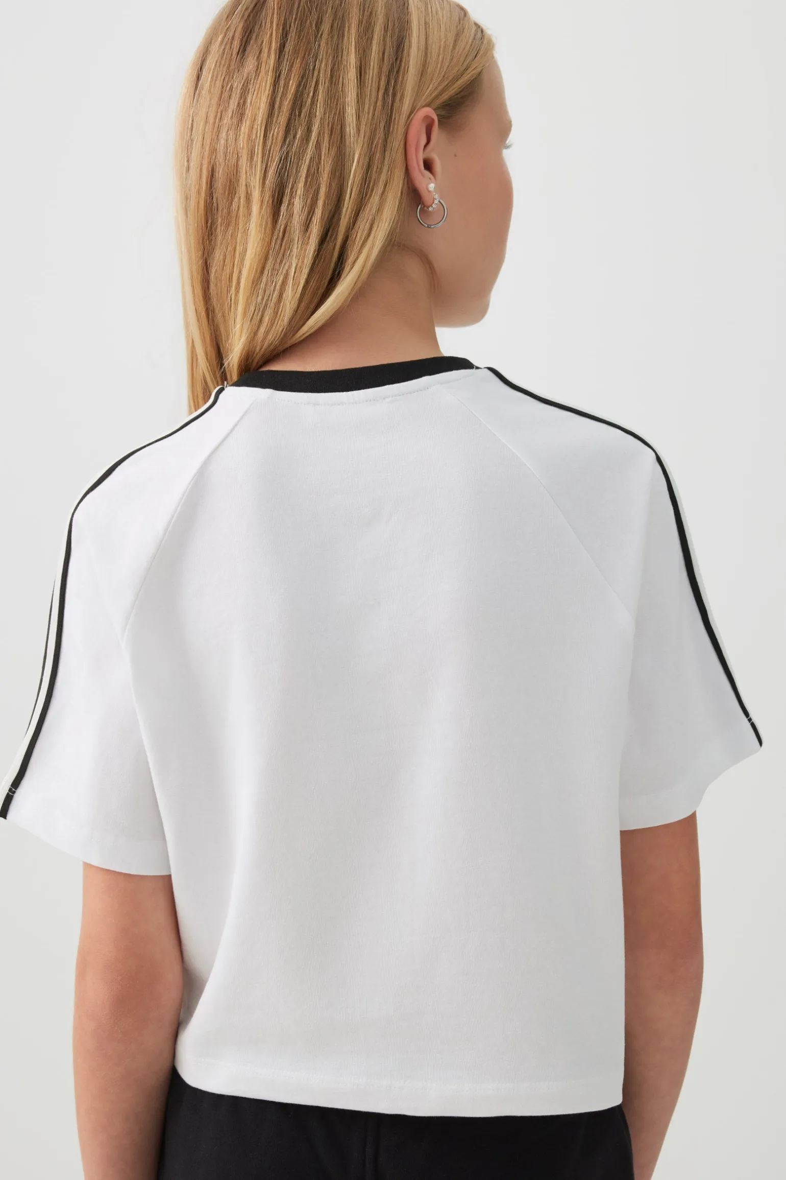 Contrast Stripe Boxy T-Shirt