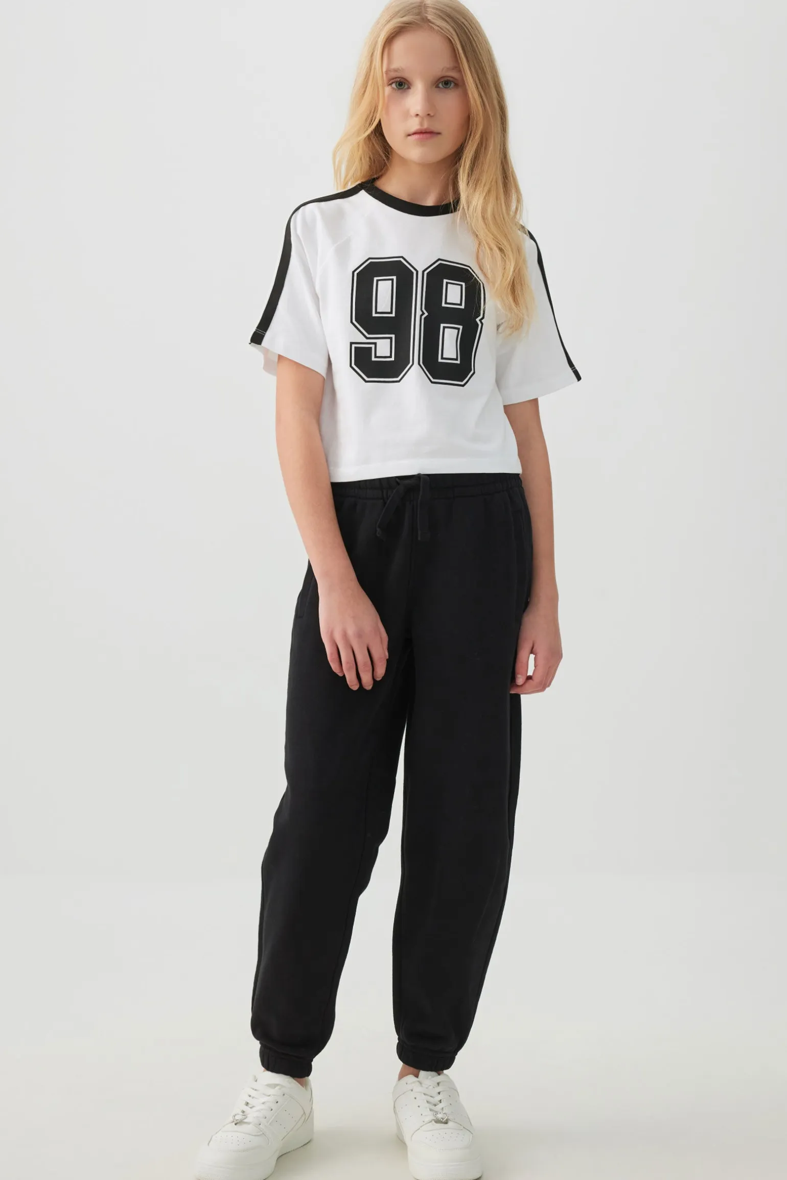 Contrast Stripe Boxy T-Shirt