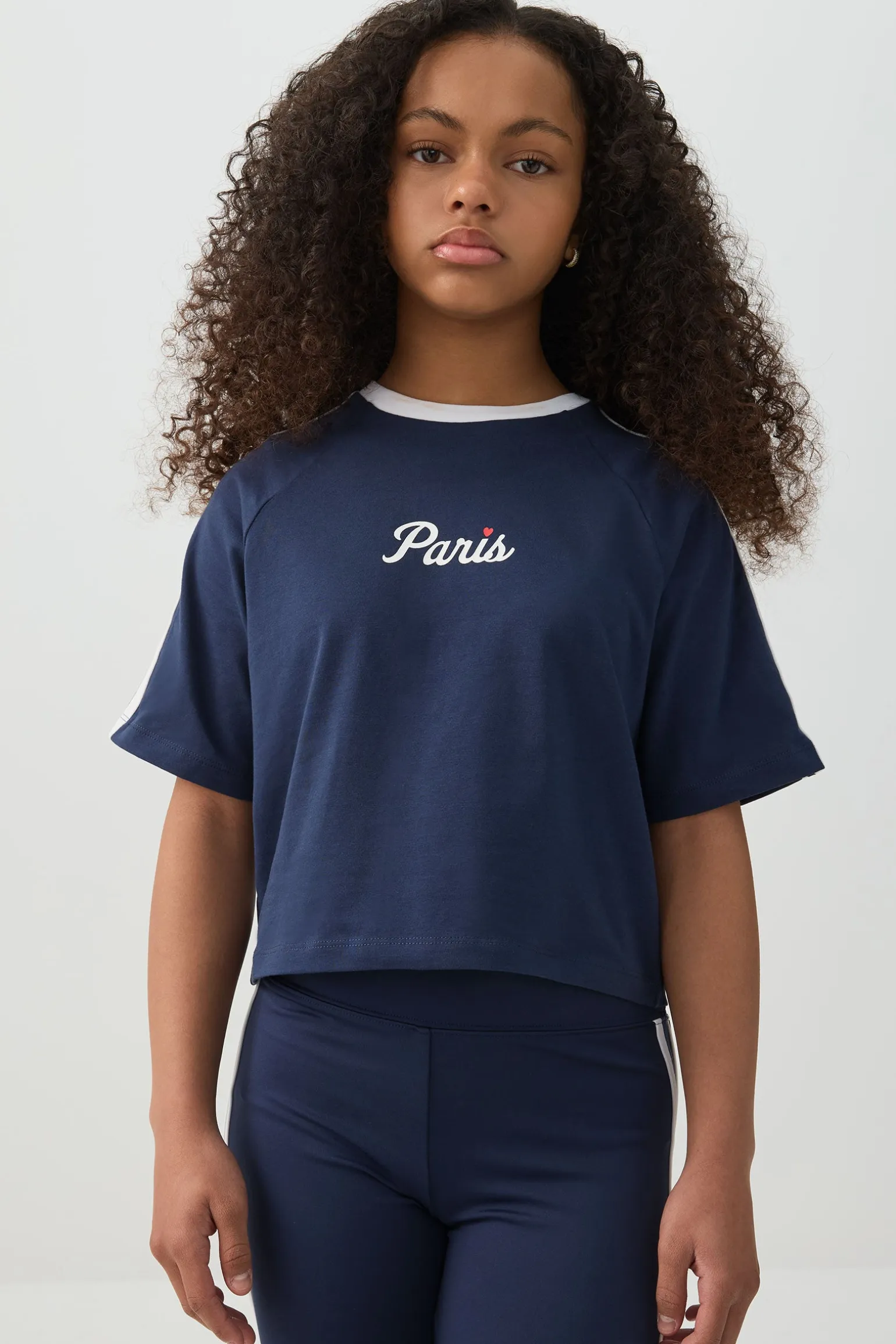 Contrast Stripe Boxy T-Shirt