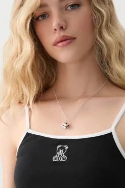 Contrast Trim Graphic Tank Top