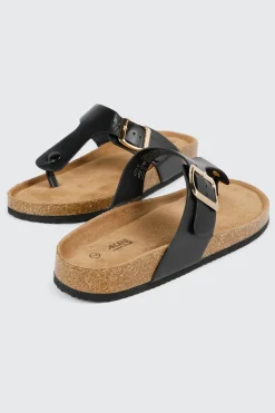 Cork T-Strap Sandals