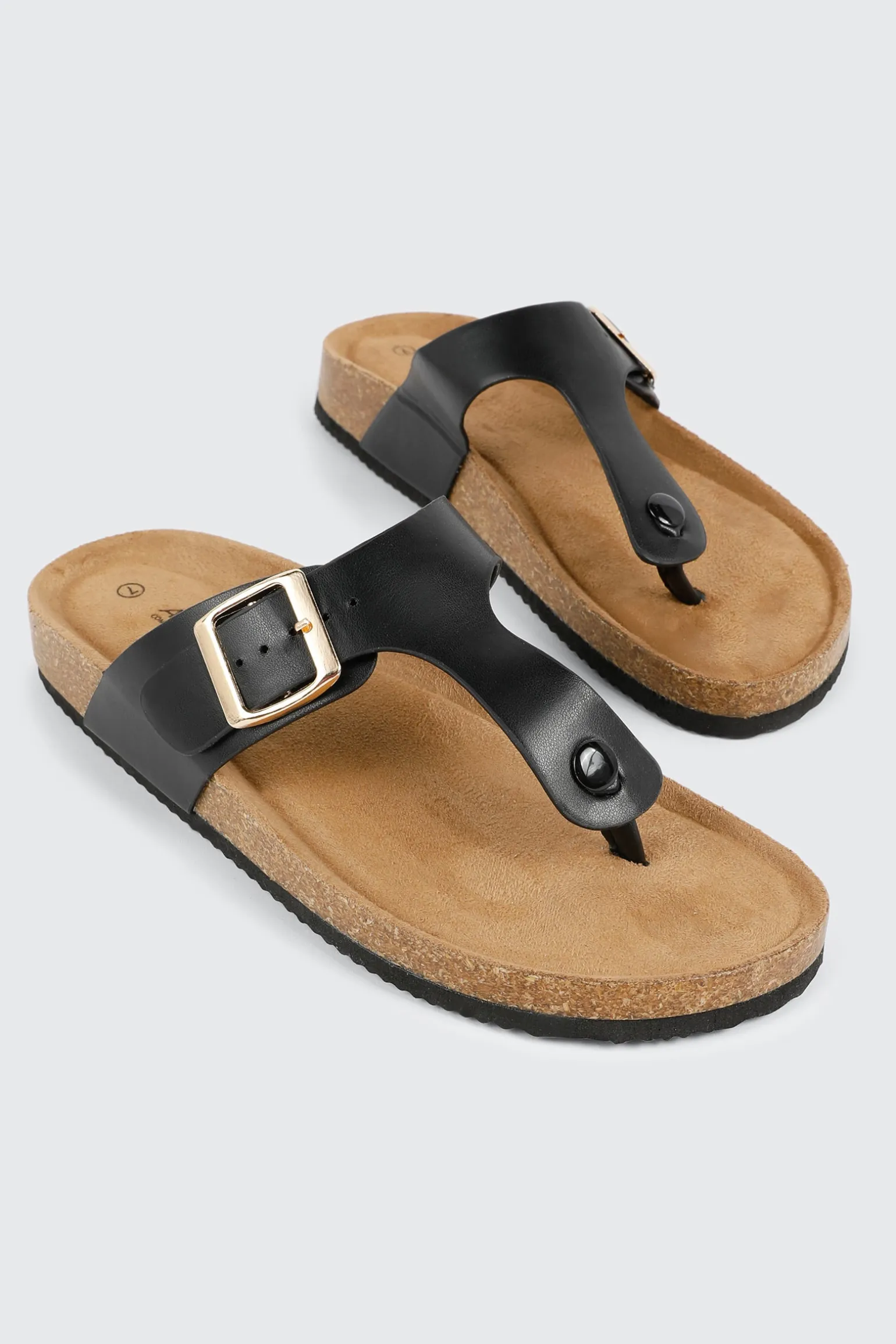 Cork T-Strap Sandals