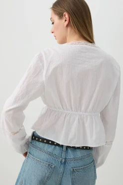 Cotton Crop Front Tie Top