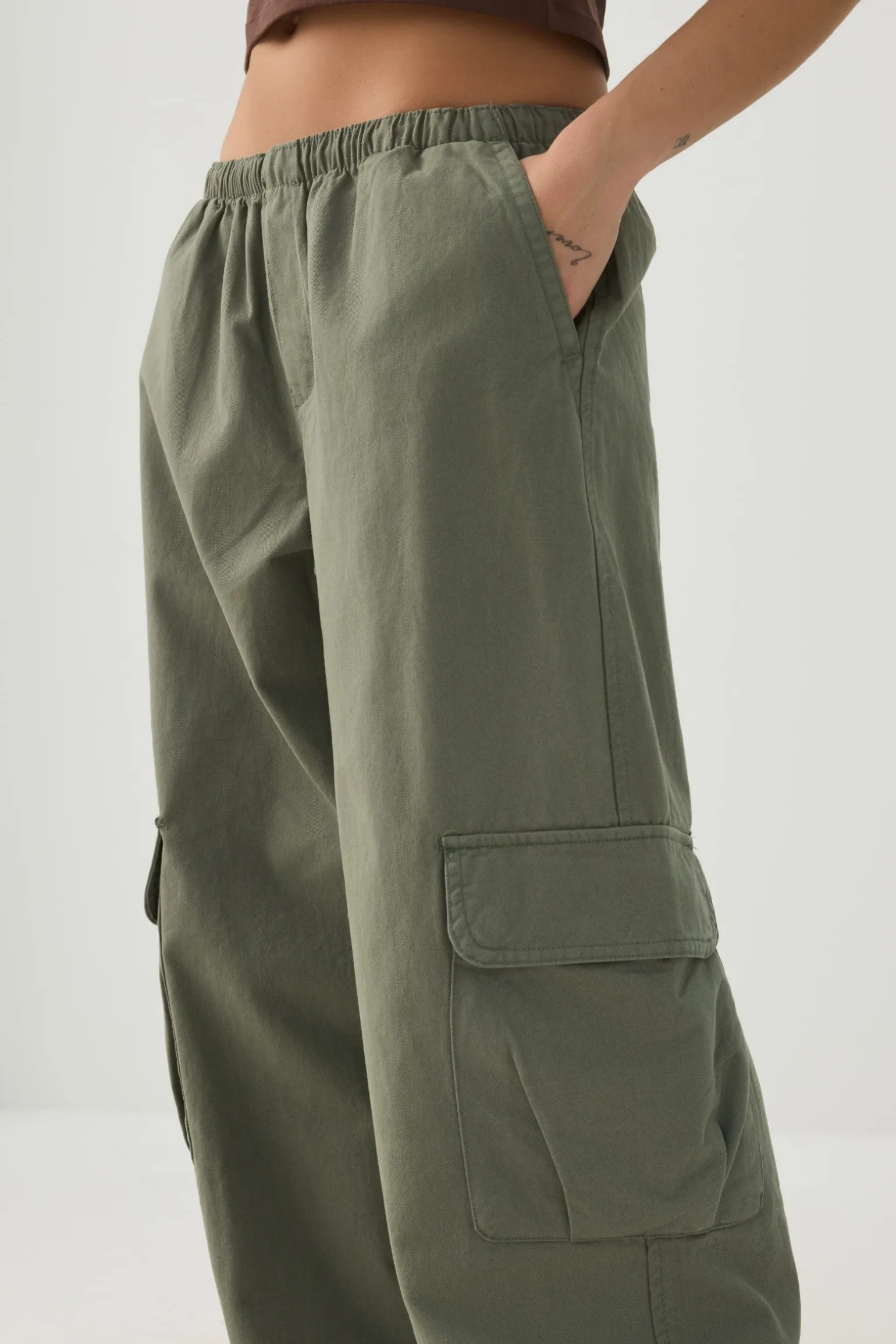Cotton Woven Cargo Pants