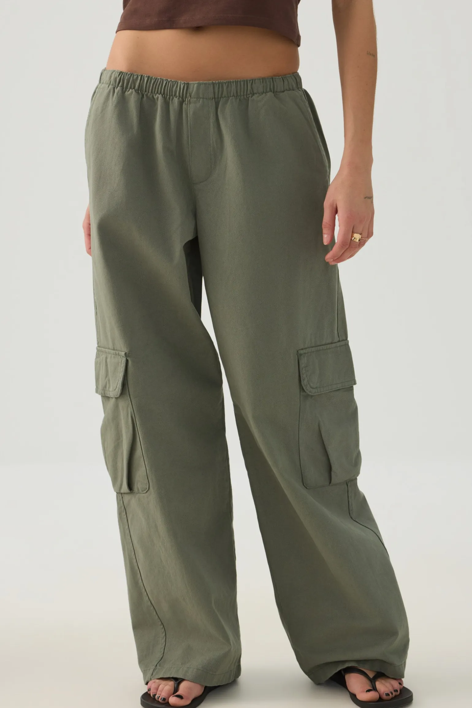Cotton Woven Cargo Pants