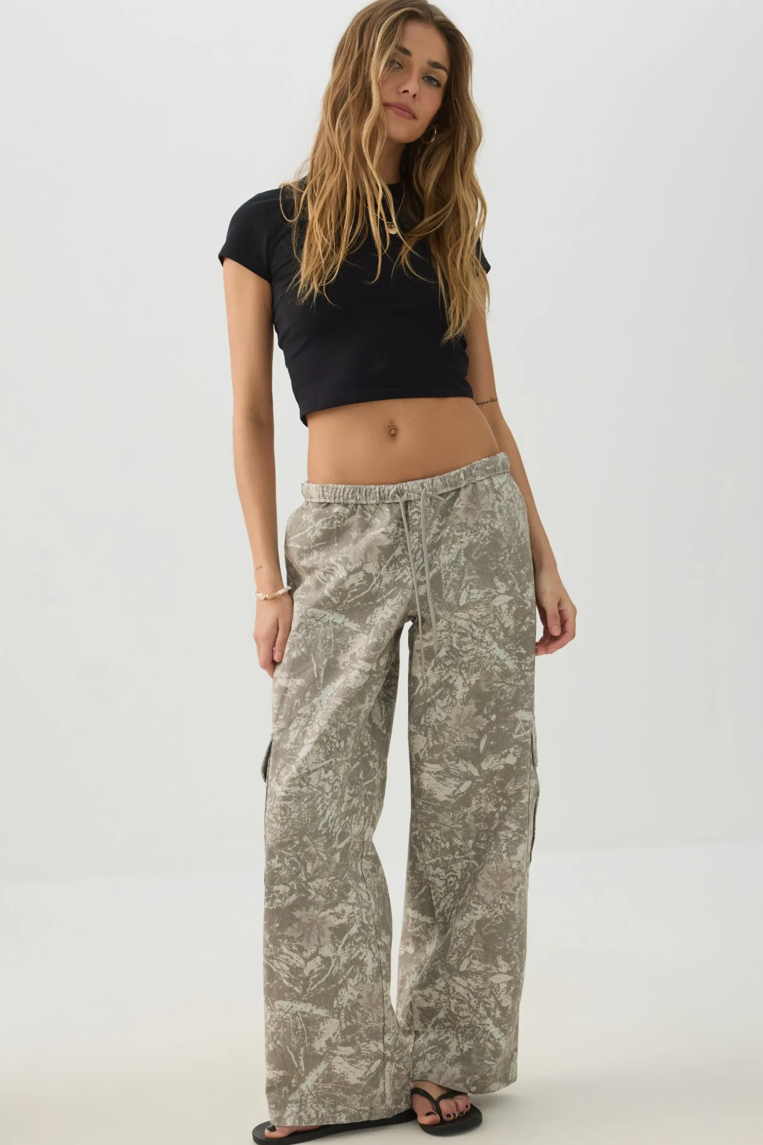 Cotton Woven Cargo Pants