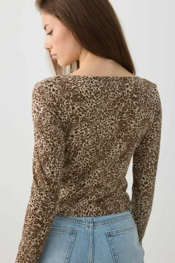 Cowl Neck Long Sleeve Top