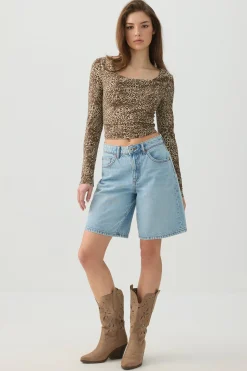 Cowl Neck Long Sleeve Top