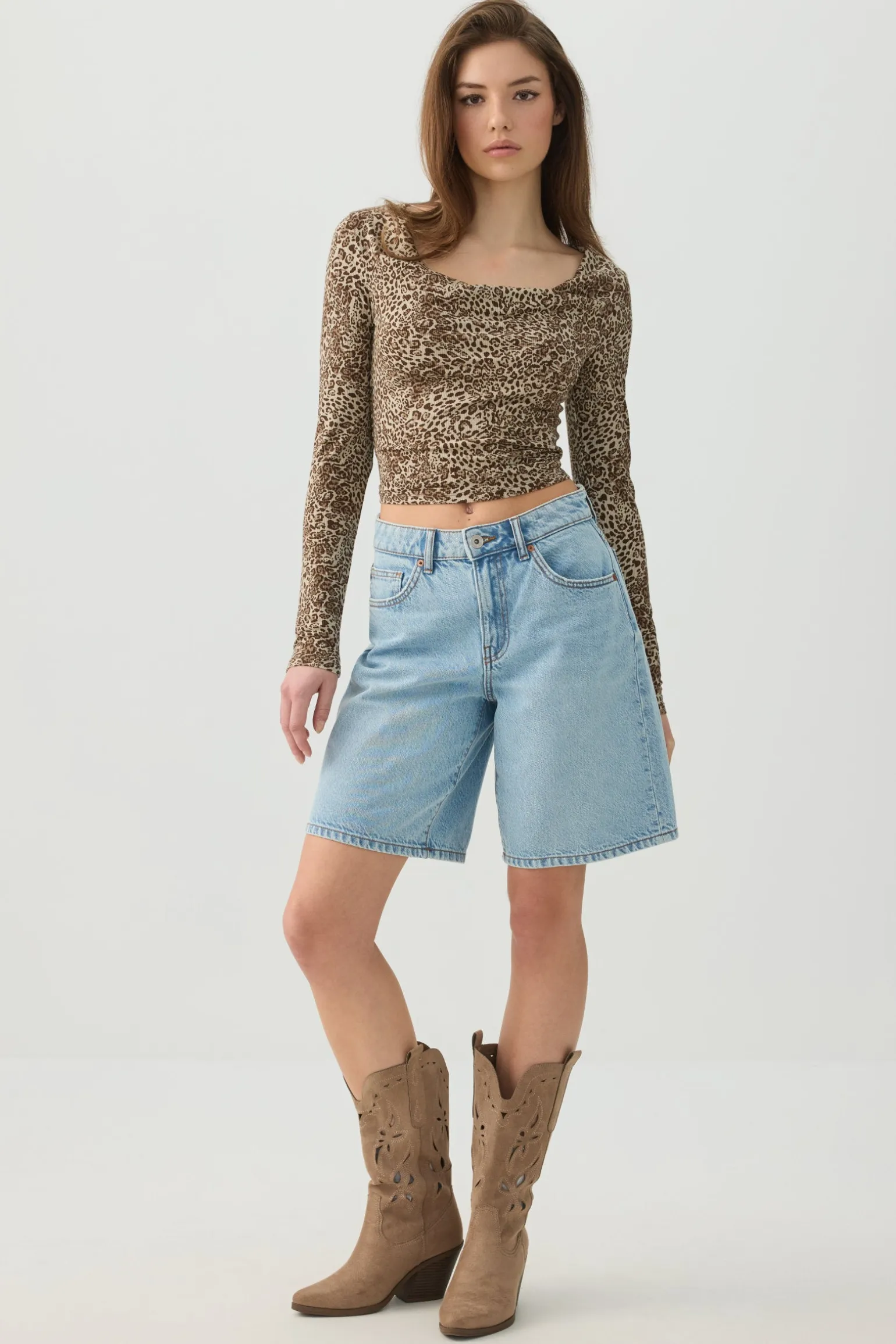 Cowl Neck Long Sleeve Top