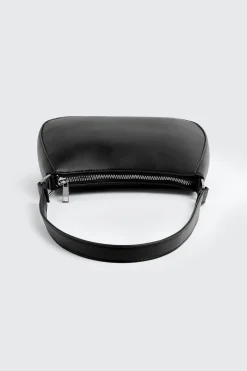 Crescent Faux Leather Shoulder Bag