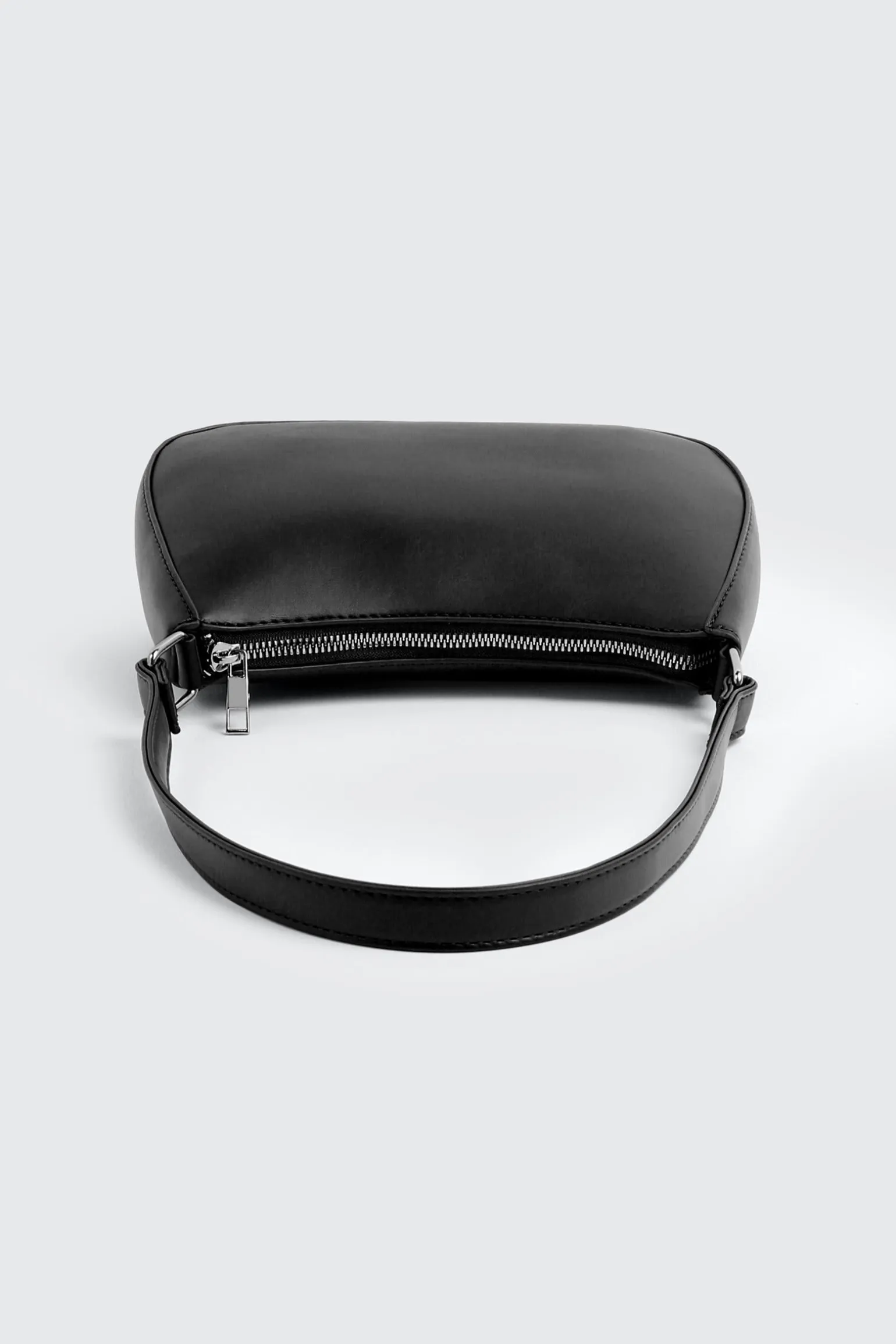 Crescent Faux Leather Shoulder Bag