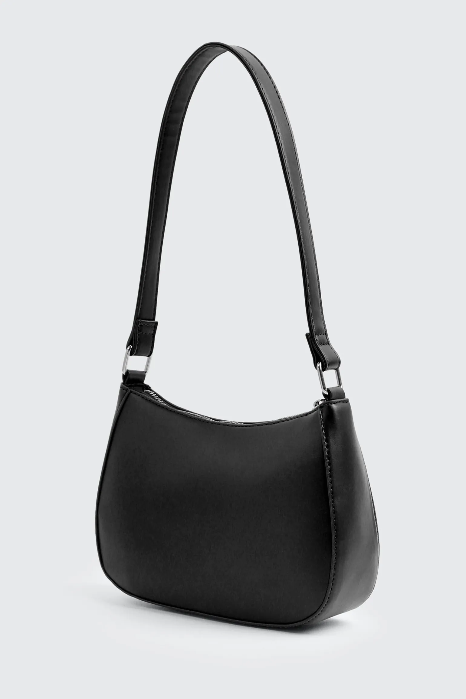Crescent Faux Leather Shoulder Bag