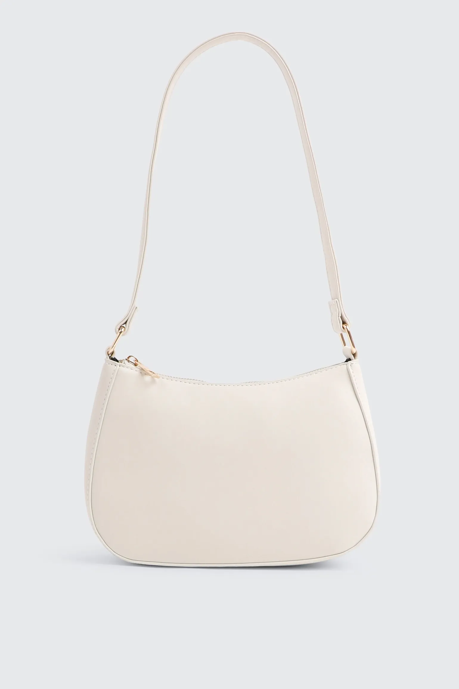 Crescent Faux Leather Shoulder Bag