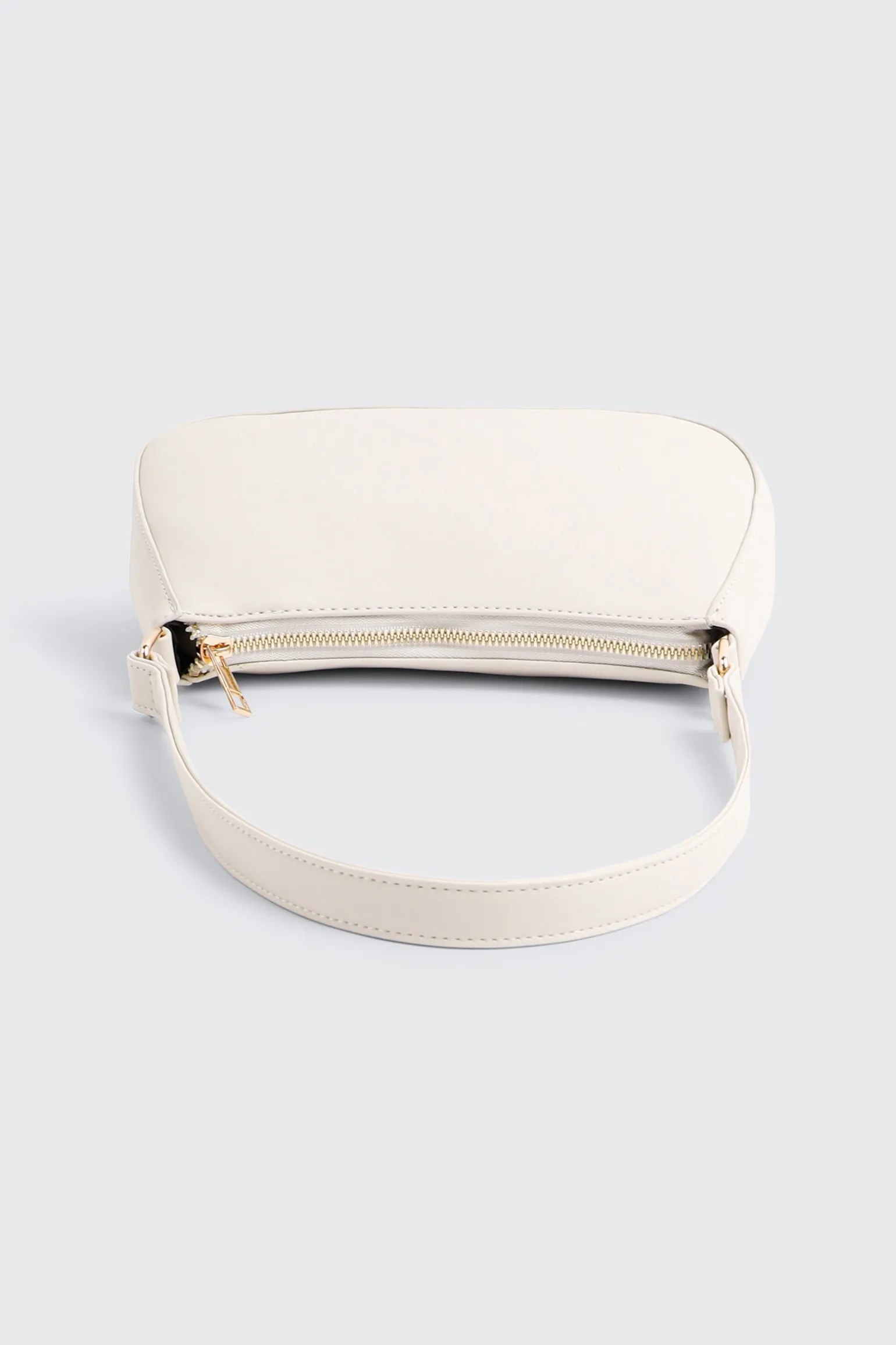 Crescent Faux Leather Shoulder Bag