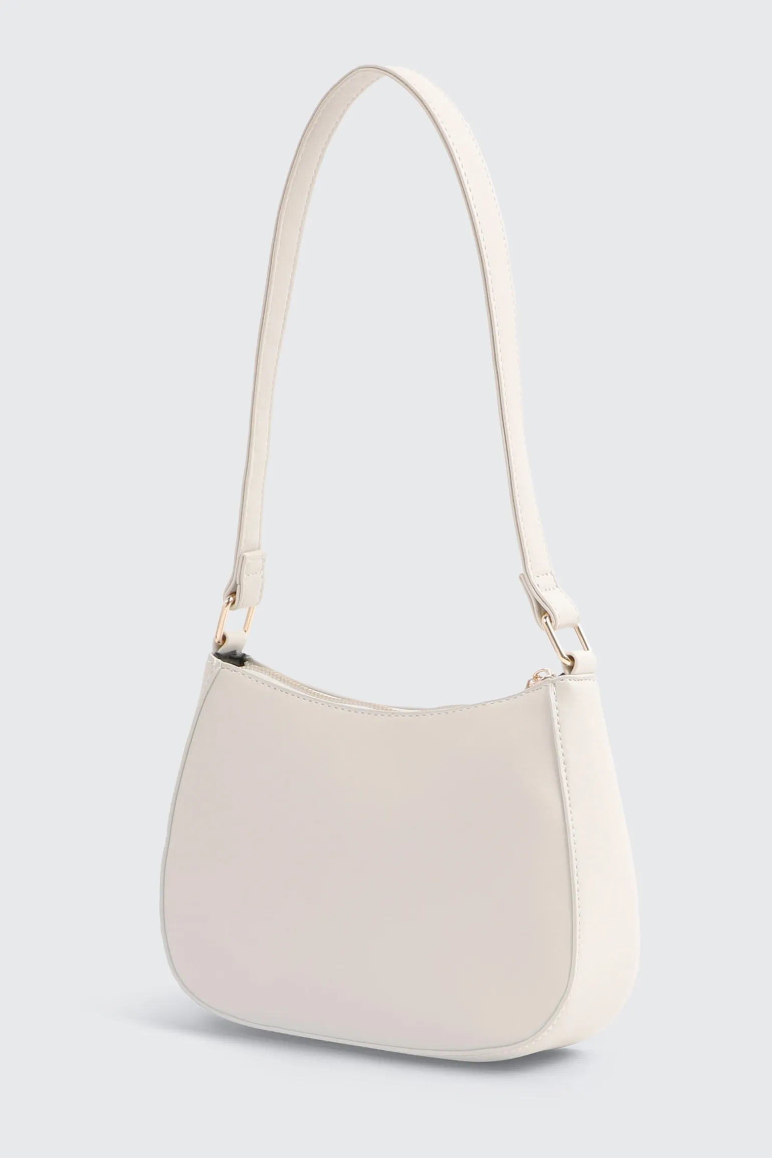 Crescent Faux Leather Shoulder Bag