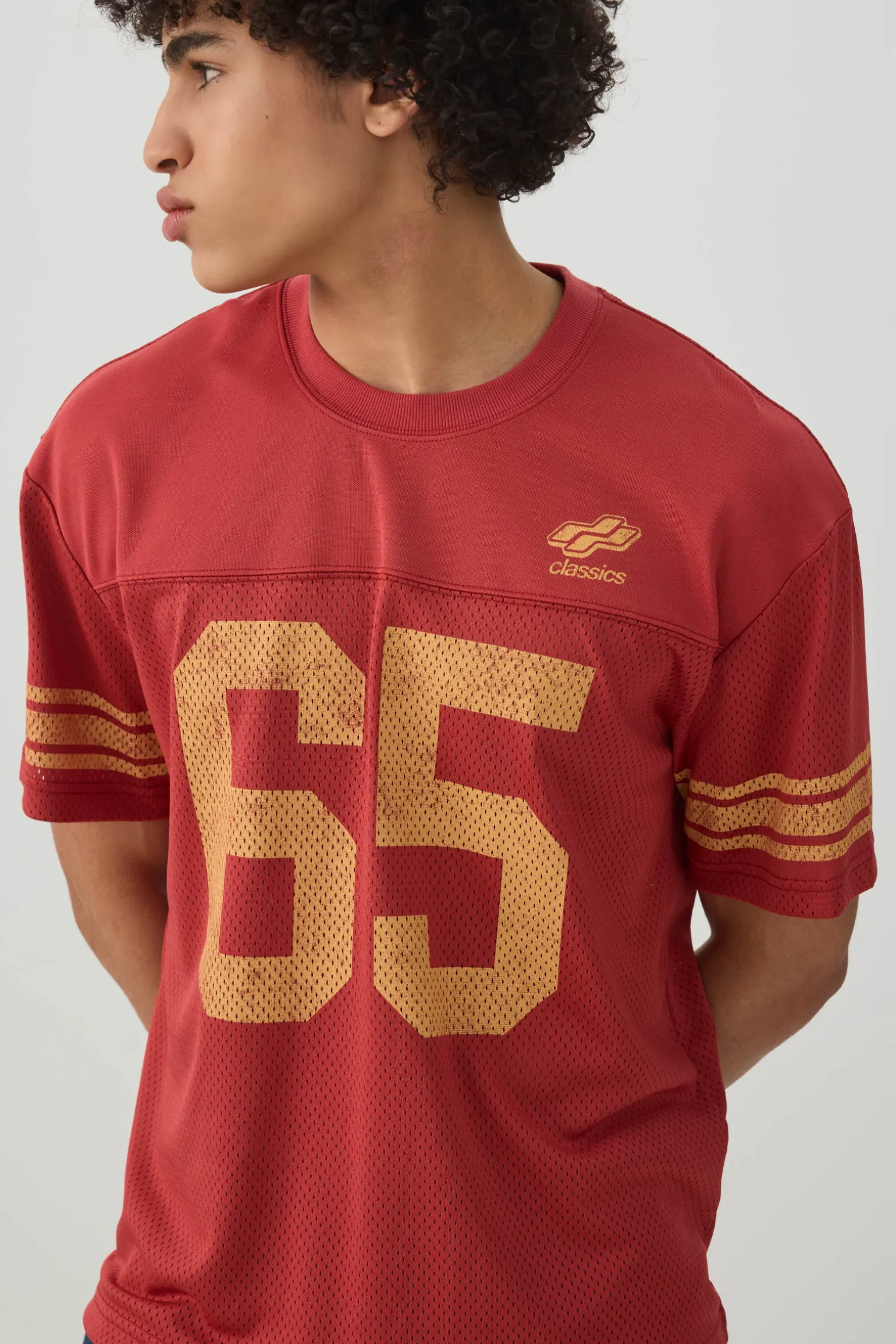 Crew Neck Mesh Sport Top