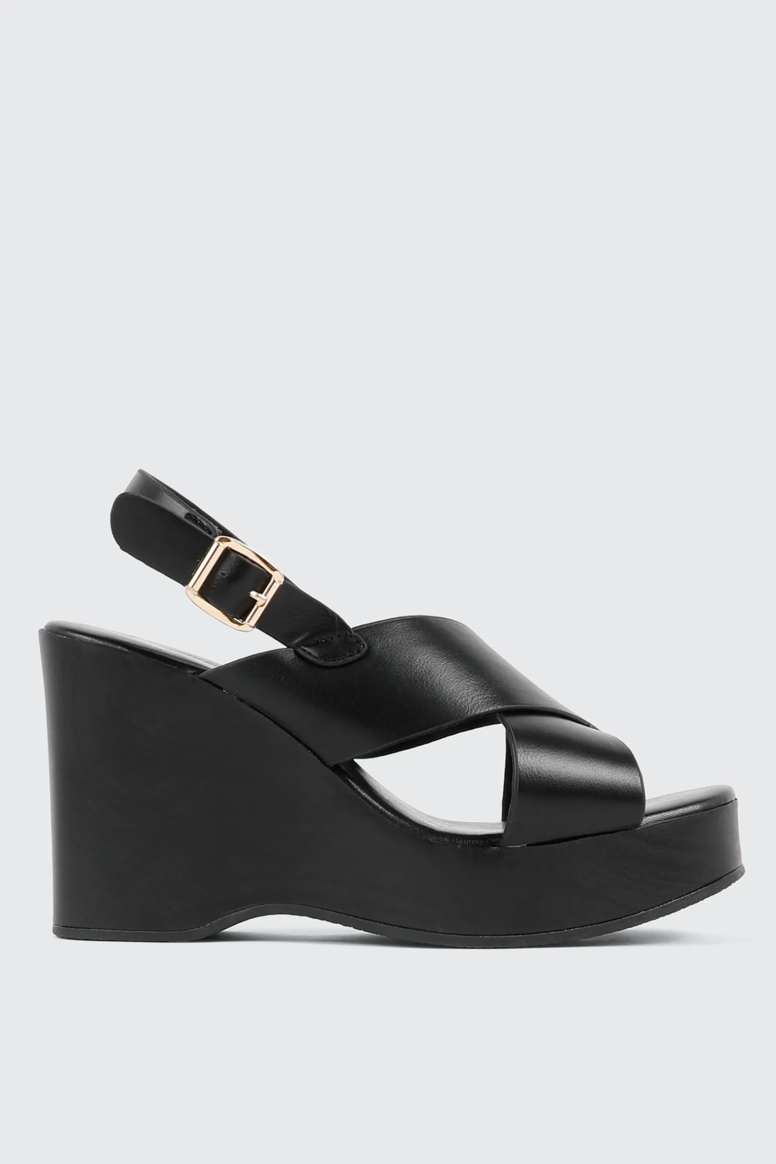 Crisscross Wedge Sandals