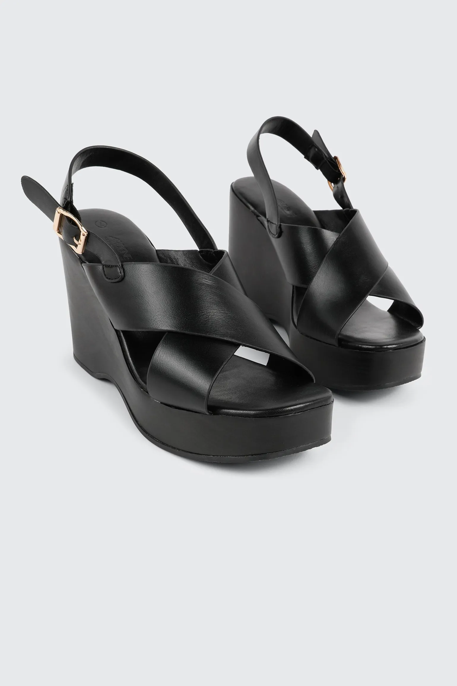 Crisscross Wedge Sandals